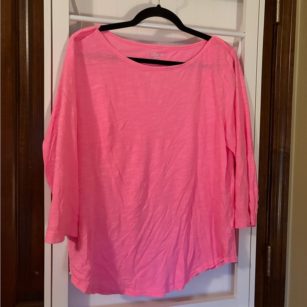 Women's Pink Top 3/4 sleeve